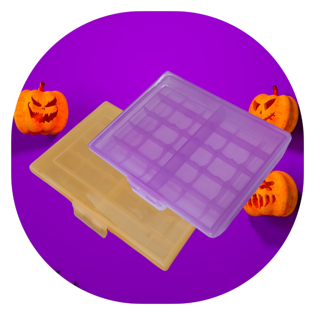 Kit 2 Case Estojo Porta Pilhas comporta 10 AA ou 14AAA Halloween