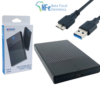 Case USB 3.0 para HD de Notebook ou SSD SATA de 2.5 Polegadas Externo LED - PC Notebook PS2 PS3 PS4 em Oferta na Shopee