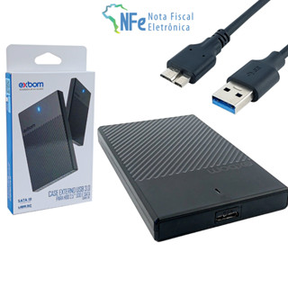 Case USB 3.0 para HD de Notebook ou SSD SATA de 2.5 Polegadas USB 3.0 Externo com LED para PC Notebook PS2 PS3 PS4 Nintendo Switch Xbox Nintendo Wii TV e TV Box Celular Tablet