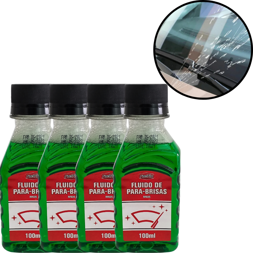 4 Fluidos de Limpa Para-Brisas RF035 100ml Original Radflu em Oferta na Shopee