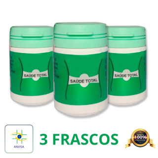 kit 03 Potes Suplemento Natural Harp 100 mg Saúde Total 15 Cápsulas - Original Pó Branco 100mg