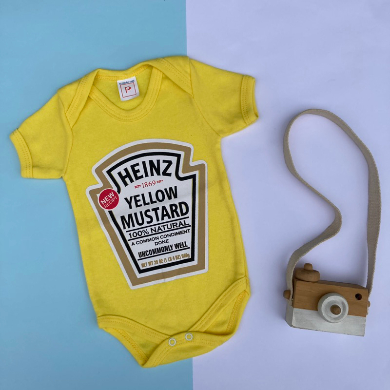 Roupas de Bebe Body Bebe Tudo de Mostarda Tematico Infantil Enxoval de Bebe