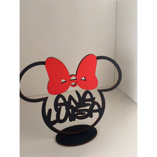 5 Unidades Centro de Mesa Minnie Personalizado Aniversário em Oferta na Shopee
