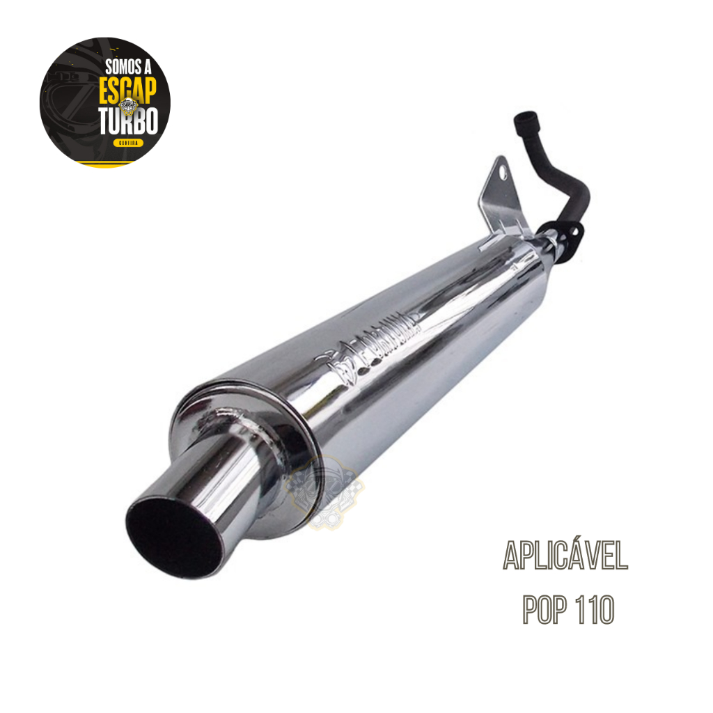 Escapamento Esportivo Pop 110 Todas Fortuna Cromado em Oferta na Shopee