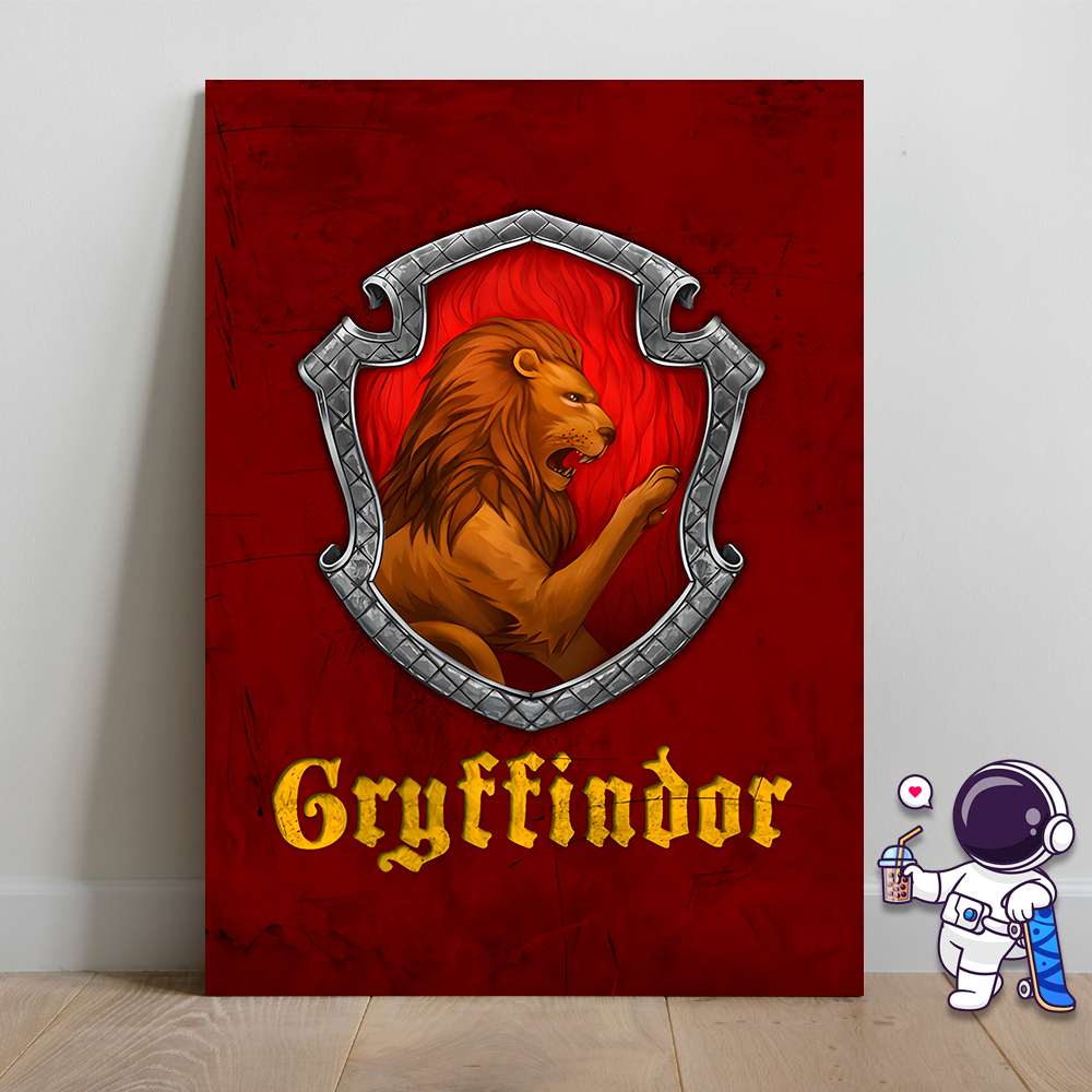 Harry Potter Grifinória, Sonserina, Corvinal e Lufa-lufa Quadro Placa decorativa 20x28CM
