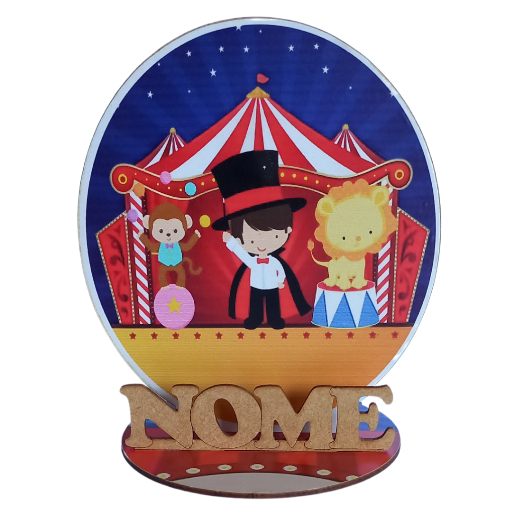 12 Centros Mesa Circo Magico menino Personalizado Lembranças Festa Aniversário