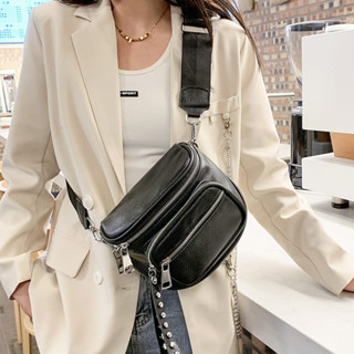 Bolsa Feminina Transversal Pochete Grande Estilosa Moderna Blogueira Com Alça Larga