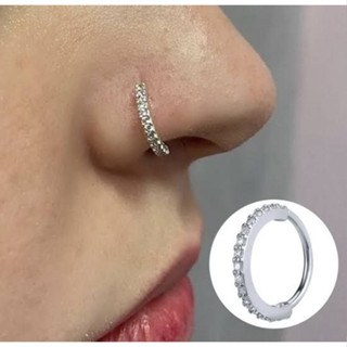 Piercing Nariz-Orelha-Argola Zircônia Prata E Dourada 8mm