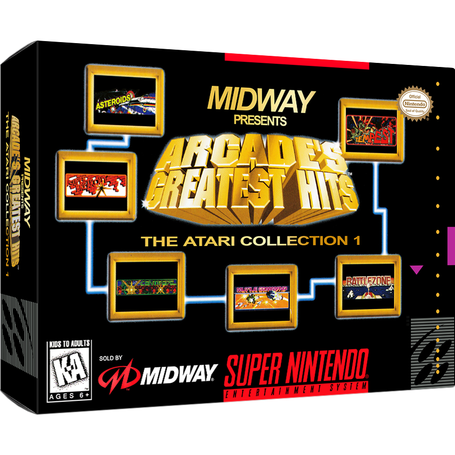 Arcade's Greatest Hits - The Atari Collection 1 com caixa e manual Super Nintendo Novo