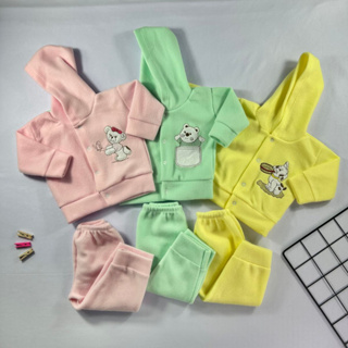 Conjunto De Bebe Com Capuz Soft Blusa + Mijão Estampado Inverno Roupa de Frio Infantil em Oferta na Shopee