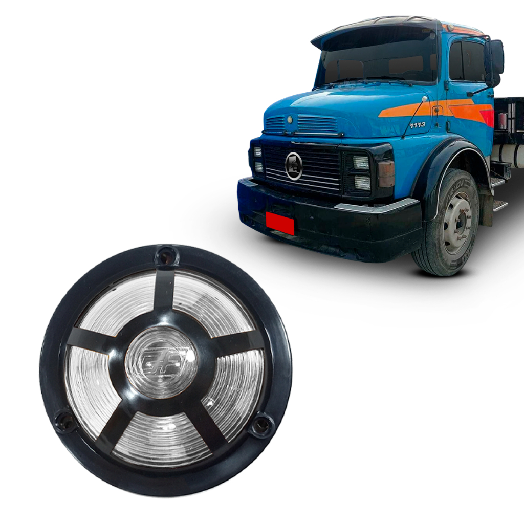 LANTERNA AMBAR ESTRIBO MB 1113 1313 1513 COM GRADE ADAPTACAO UNIVERSAL AMBAR em Oferta na Shopee