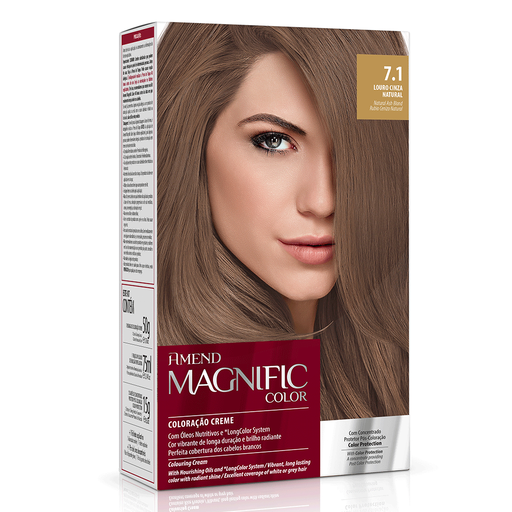 Amend Coloração Magnific Color 7.1 Louro Cinza Natural