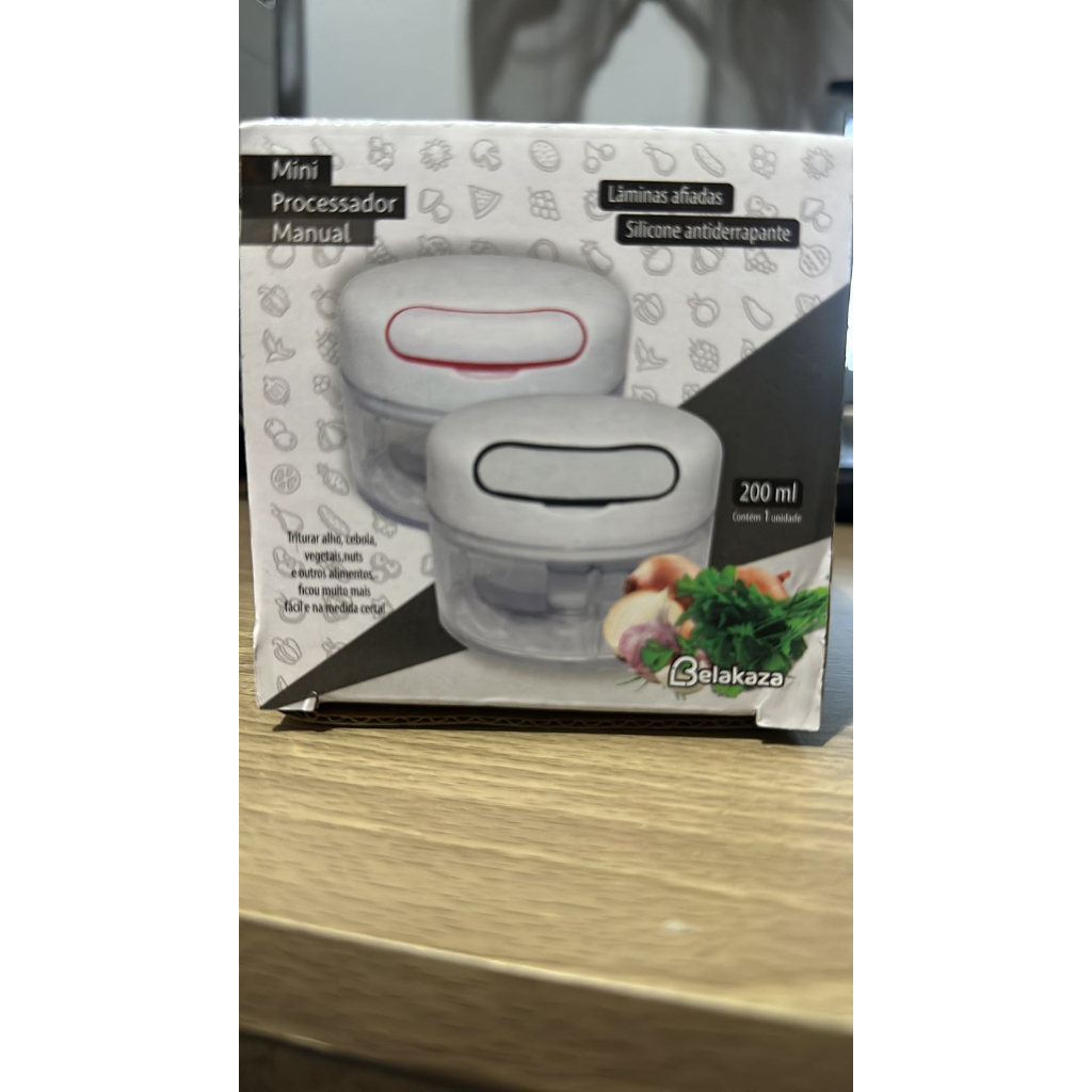 PROCESSADOR MANUAL DE ALIMENTOS A CORDA E COM LAMINAS EM AÇO INOX,TRITURADOR DE TEMPEROS