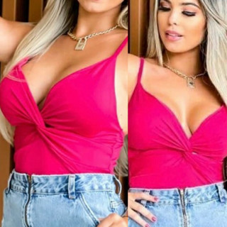 Kit 5 Body Feminino Trançado Canelado Com Bojo Bory 2022