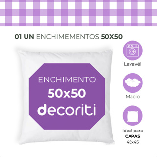 Enchimento de Almofada Refil 50x50 Fibra Siliconada para Decoração em Oferta na Shopee