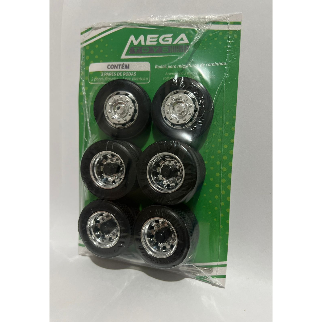 Kit 3 Pares de Rodas com dianteira Alcoa , escala 1/32