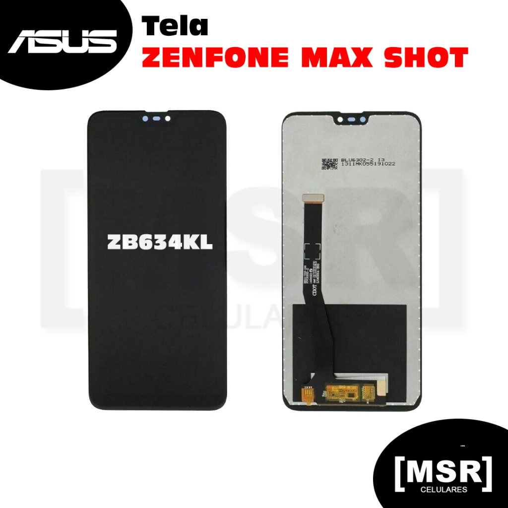 Tela frontal celular ASUS modelo ZENFONE MAX SHOT
