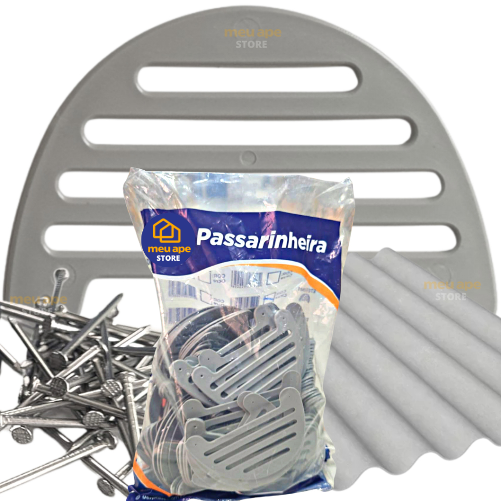 Tela Passarinheira Telha Brasilit Eternit 100un + 200 Pregos em Oferta na Shopee