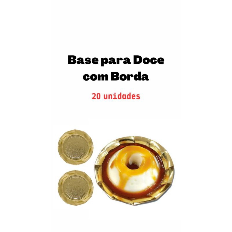 Base Para Pudim Mini Pratinho Base Para Doce C/ Borda 20un