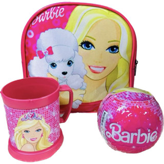 kit da Barbie surpresa com bola e caneca mais mochila