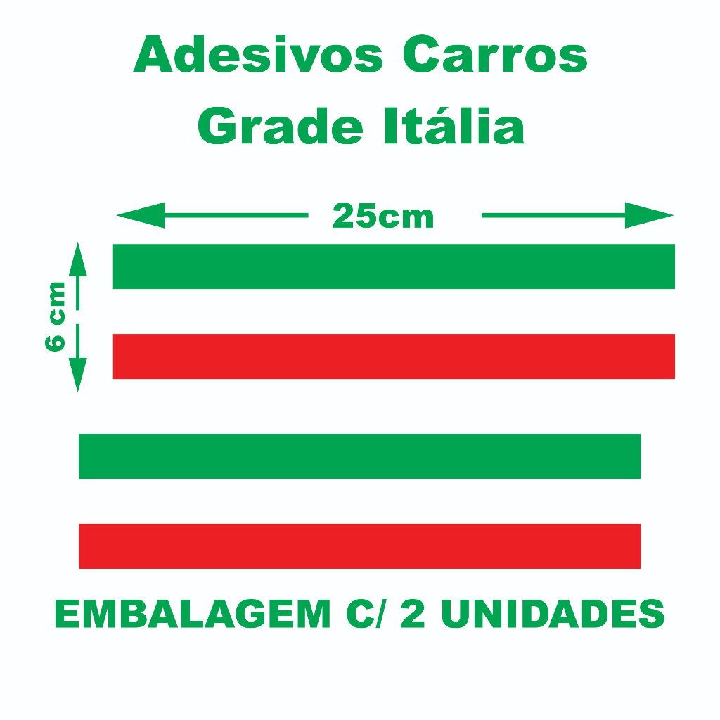 Adesivos para Carro, Bandeira, Faixa, Para Grade Itália Fiat tuning