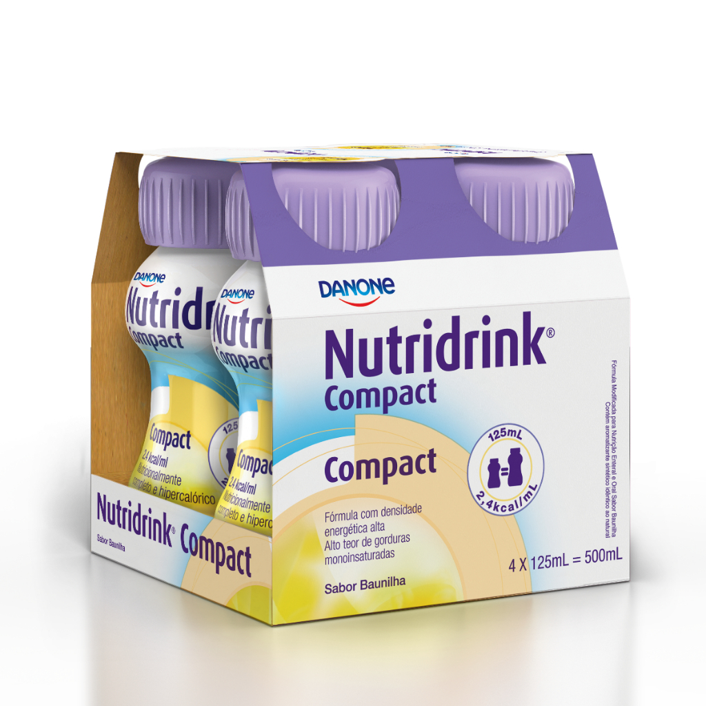 Nutridrink Compact 125ml Sabor Baunilha 4 unidades - Danone Nutricia