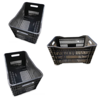 3 Caixas Plástica Hortifruti 56x35x31cm Organizadora Empilhável Agricola 49 litros