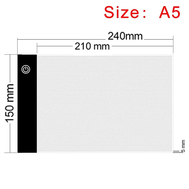 Mesa / Prancheta De Luz tamanho A5 Usb Para Desenhos Ilustração A5 Arte