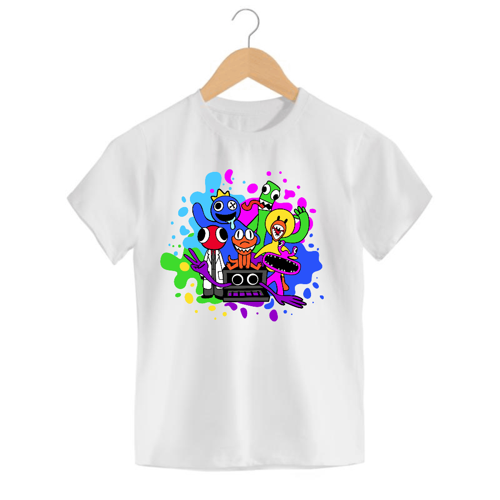 CAMISETA BLUSA INFANTIL UNISEX JOGOS RAINBOW FRIENDS MONSTRINHOS DESENHO DIA DAS CRIANÇAS JOGUINHO