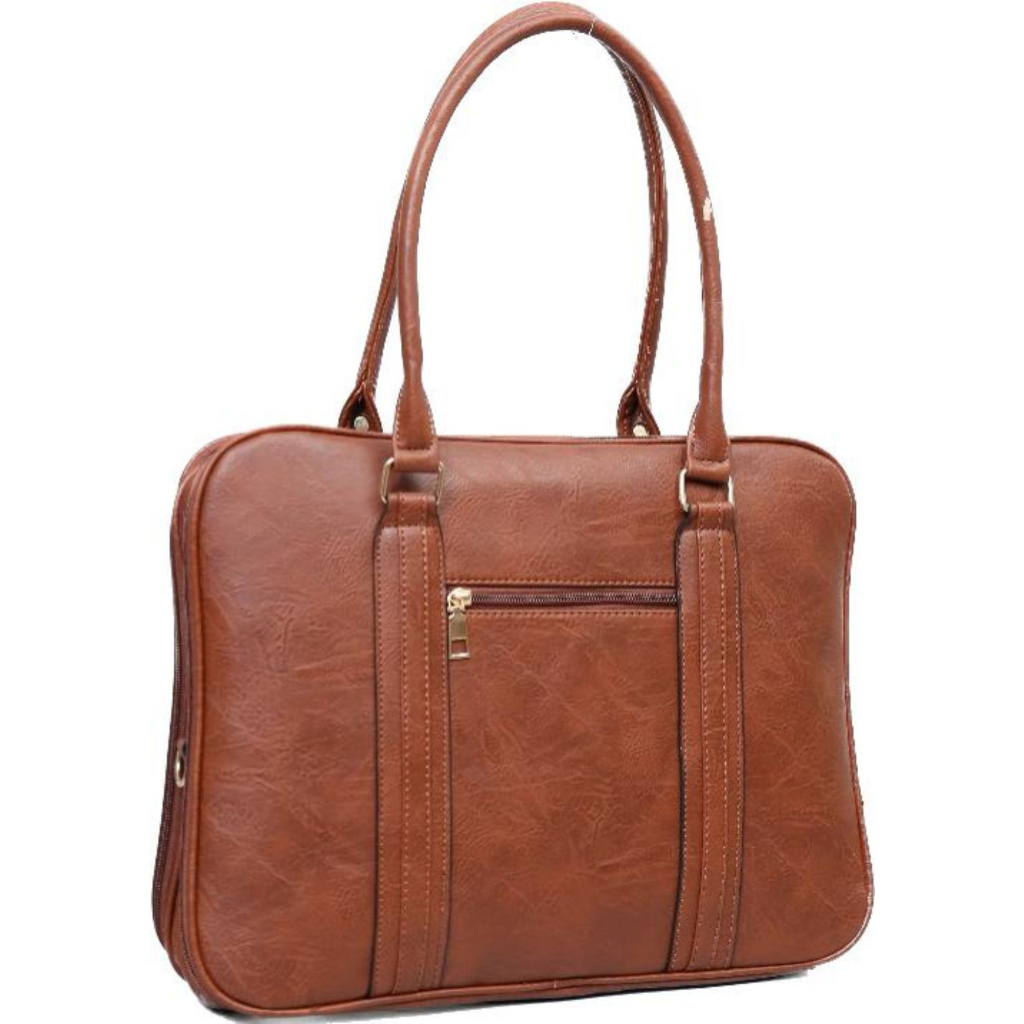 Bolsa Pasta Executiva Maleta Couro Sintético Com Alça Comprida Para Carregar Notebook E Documentos T801 DONG