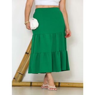 saia mide com forrado moda feminina