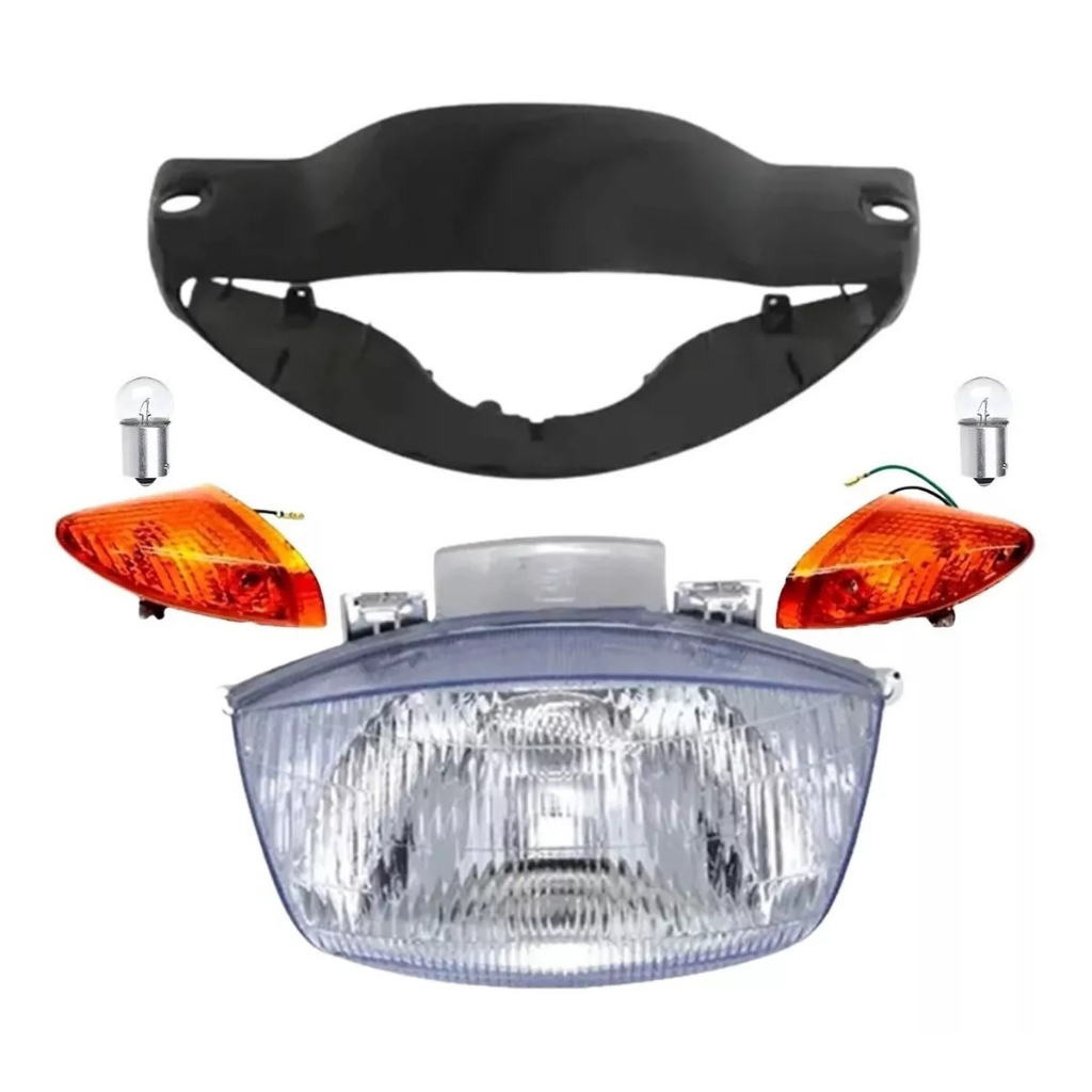 Carenagem Farol, Bloco Optico, Pisca Biz 100 98 Á 05 Preto