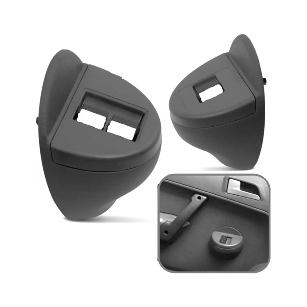 Moldura Botão Vidro Elétrico Gol Saveiro Parati G4 Par Cinza Grafite em Oferta na Shopee