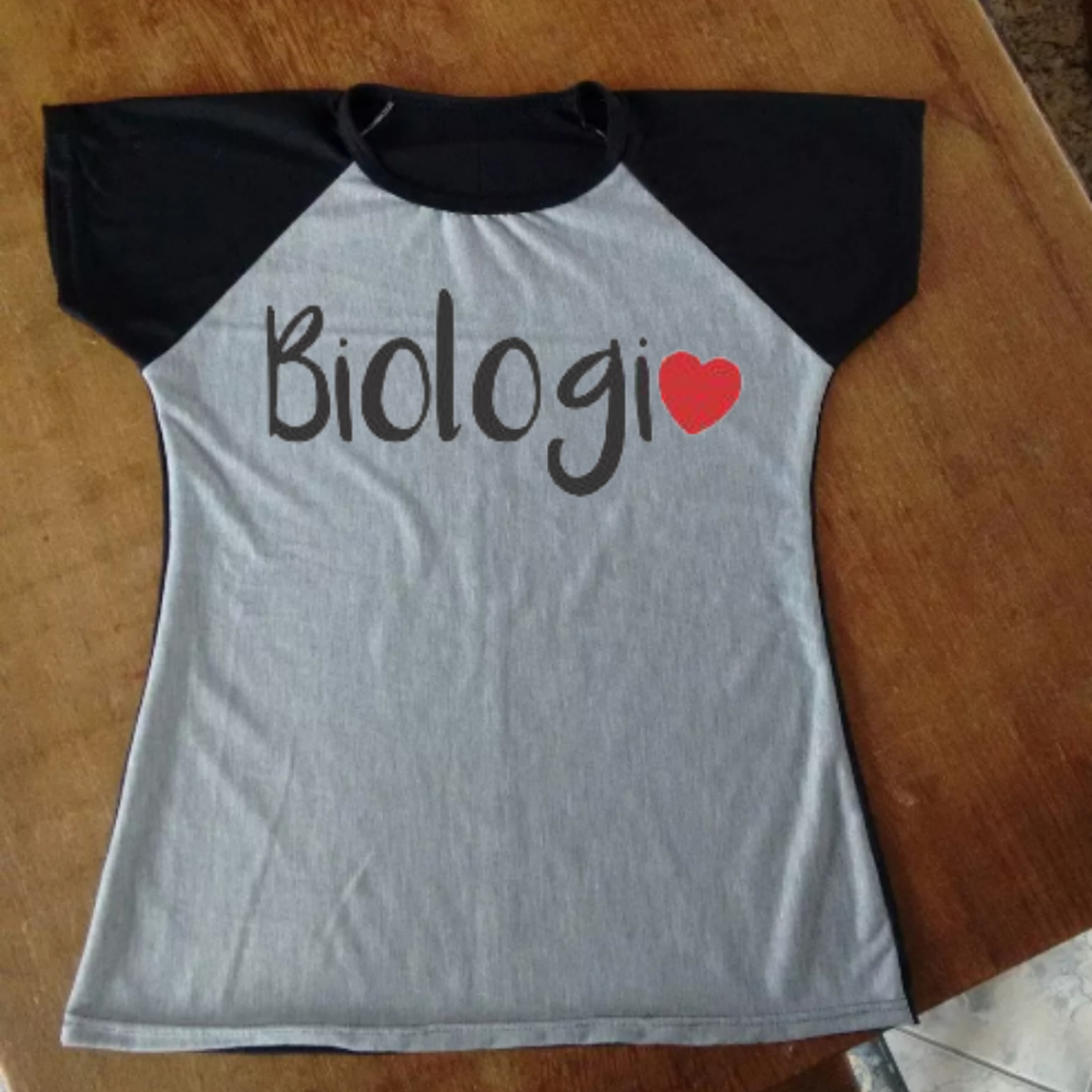 Camiseta de Biologia - Raglan Feminina