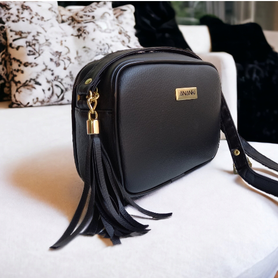 Bolsa Feminina Preta Ombro Com Ajuste Quadrada Alça Transversal Mini Básica Mais Vendida Black