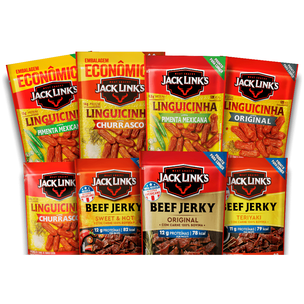 Jack Links Linguicinha e Snacks de Carne Varios Sabores