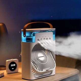 Mini Ar Condicionado Climatizador Umidificador Ventilador Portátil USB Led Quarto Sala Esc...