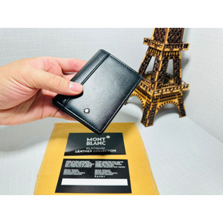 CARTEIRA PEQUENA MASCULINA STAR COURO LEGITIMO PRETO ALL BLACK COMPACTA PREMIUM LINHA ITALY MONTT BLANCC