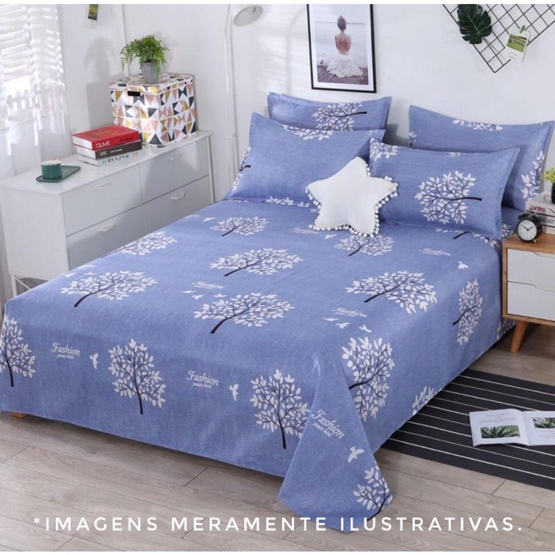 Jogo De Cama Casal Padrão 3 Peças Estampado Luxo- Estampas Sortidas
