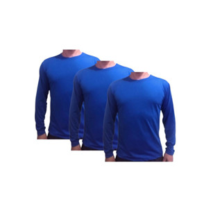 Kit 3 Camisetas Malha Fria Masculina Básica Pv Manga Longa Promoção Black Friday