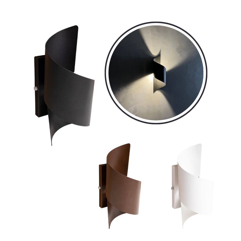 Arandela Espiral Moderna Interna Aluminio Decorações em Oferta na Shopee