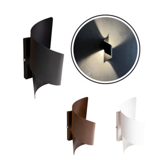 Arandela Espiral Moderna Interna Aluminio Decorações