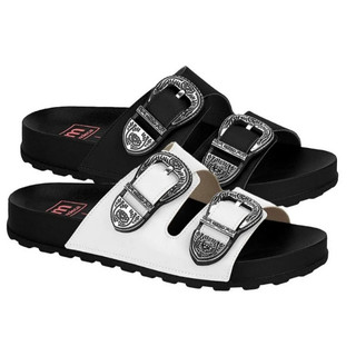 Sandália Feminina Moleca Birken - Napa Turim/ Fivela Metal Enfeite em Oferta na Shopee