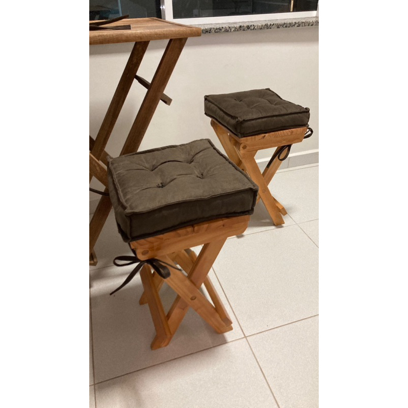 almofada futon 28x28 com tiras