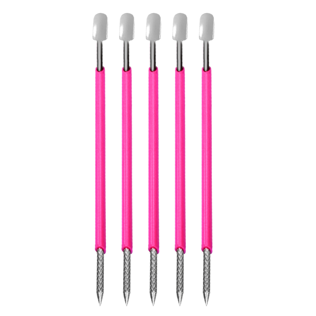 Kit 5 Instrumento Espátula Bastão Mista Profissional Aço Inoxidável Silicone Cutelaria Manicure Aiko em Oferta na Shopee