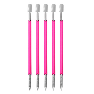 Kit 5 Instrumento Espátula Bastão Mista Profissional Aço Inoxidável Silicone Cutelaria Manicure Aiko em Oferta na Shopee