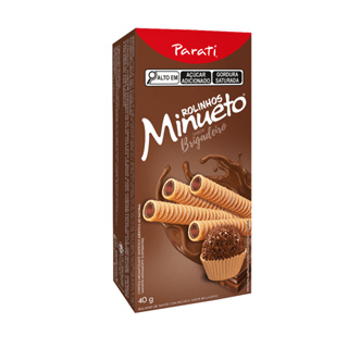 Rolinho Wafer Brigadeiro Minueto 40G em Oferta na Shopee