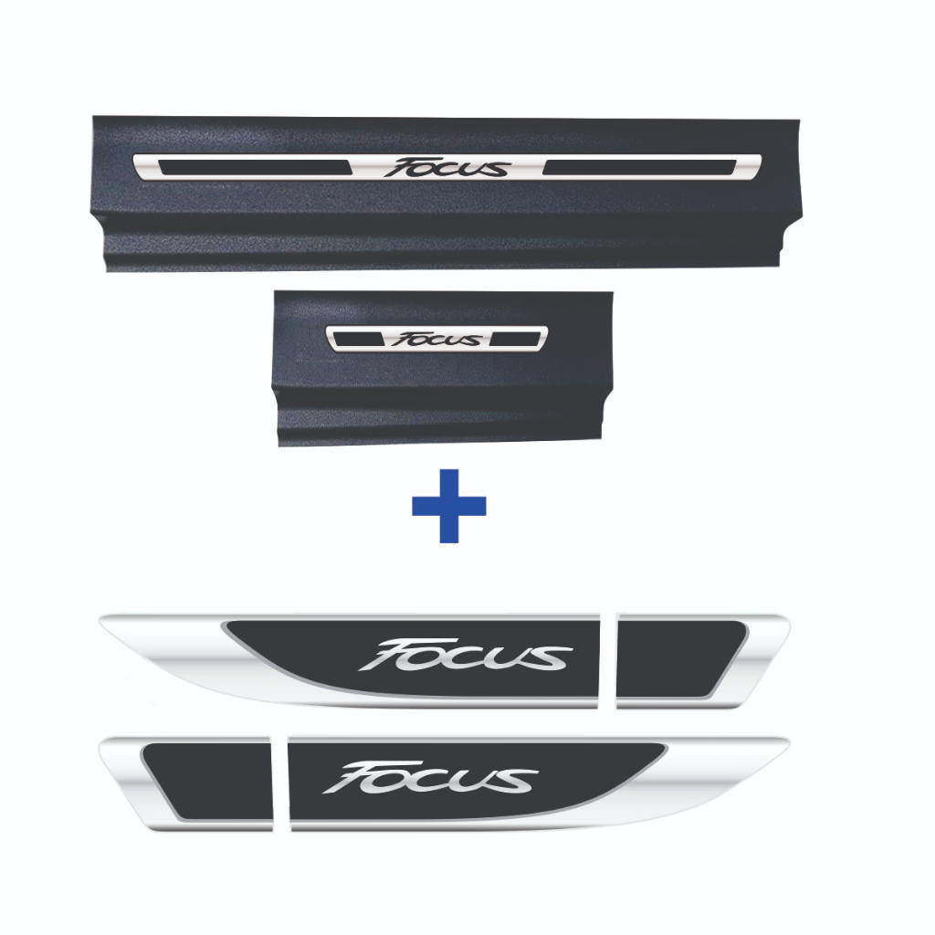 Ford Focus Kit Soleira Resinada E Aplique De Paralama