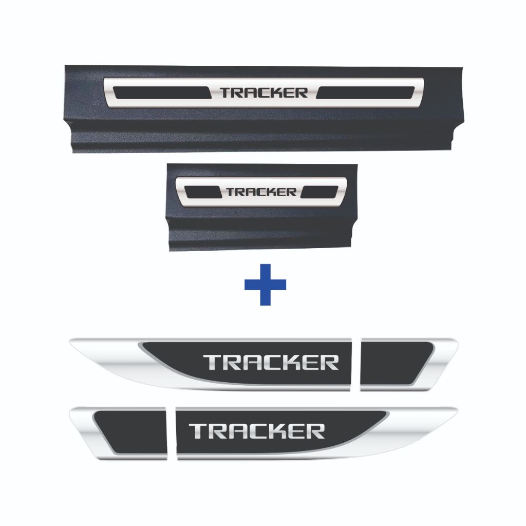 Gm Tracker Kit Soleira Resinada E Aplique De Paralama