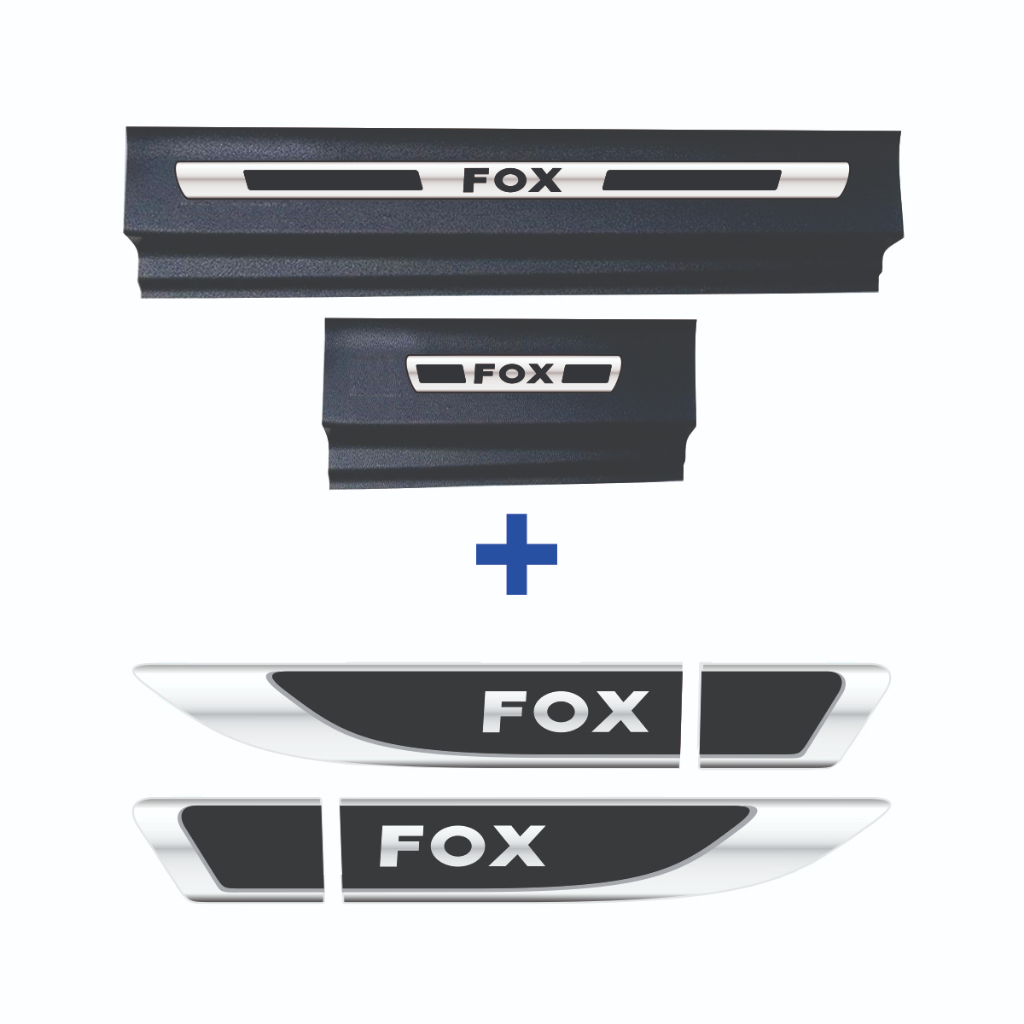 Volkswagen Fox Kit Soleira Resinada E Aplique De Paralama